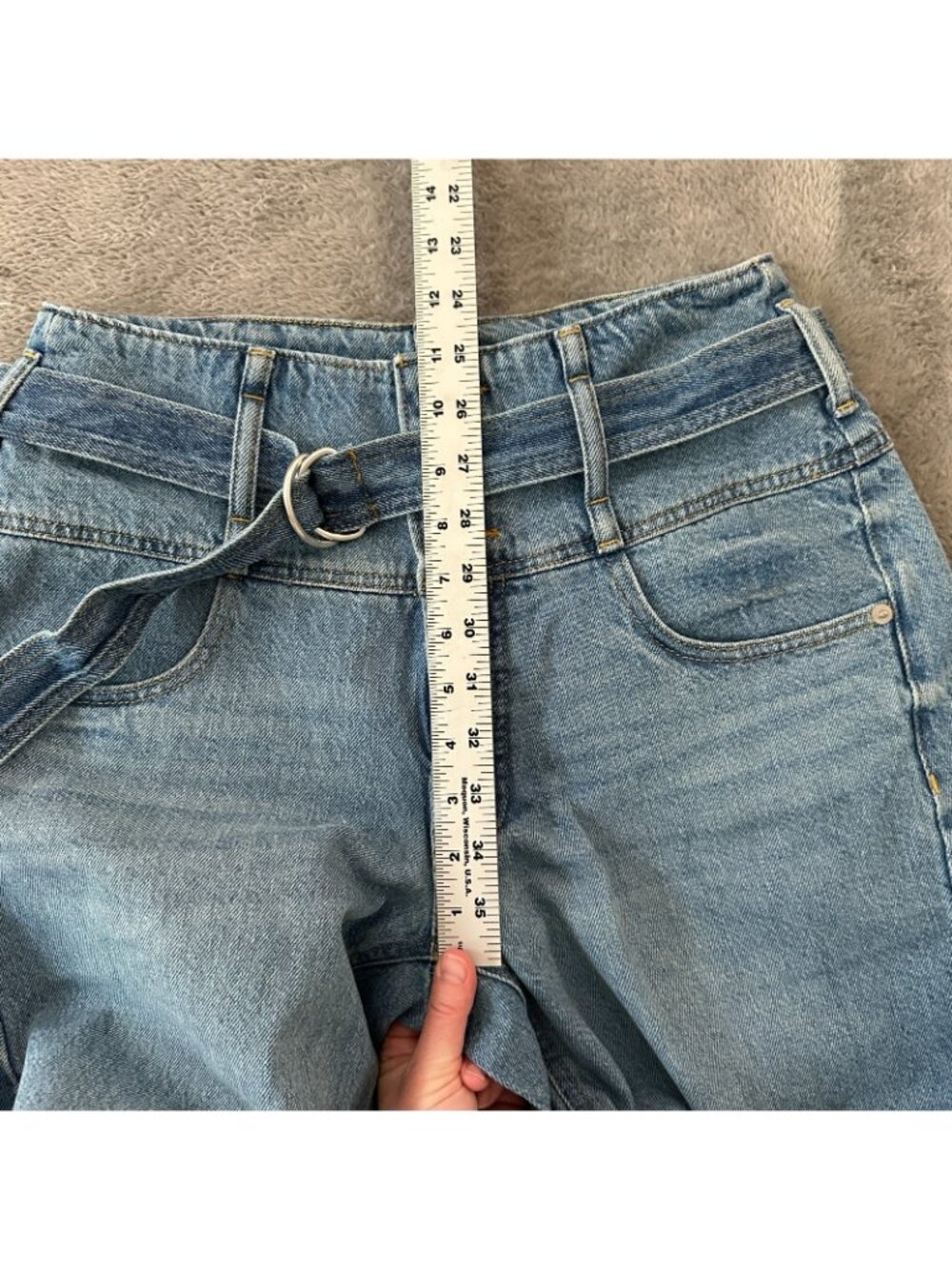Pilcro Light Blue Denim Wide-Leg Jean Shorts - Picture 9 of 9